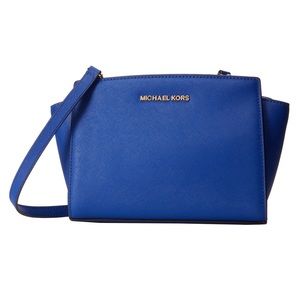 Micheal Kors Selma Messenger Bag Cobalt Blue